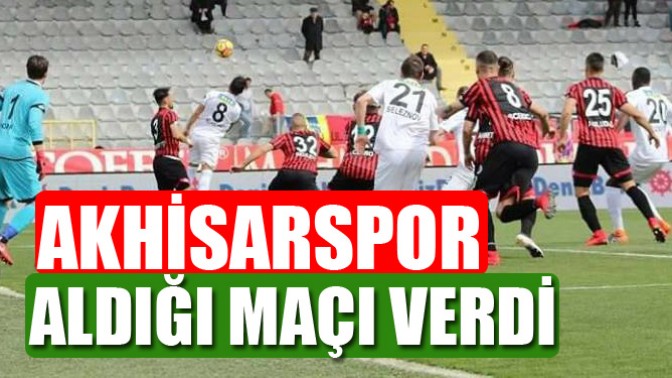 T.M Akhisarspor, aldığı maçı verdi