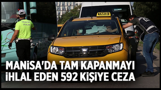 Tam Kapanma Tedbirlerini İhlal Eden 592 Kişiye Ceza Uygulandı