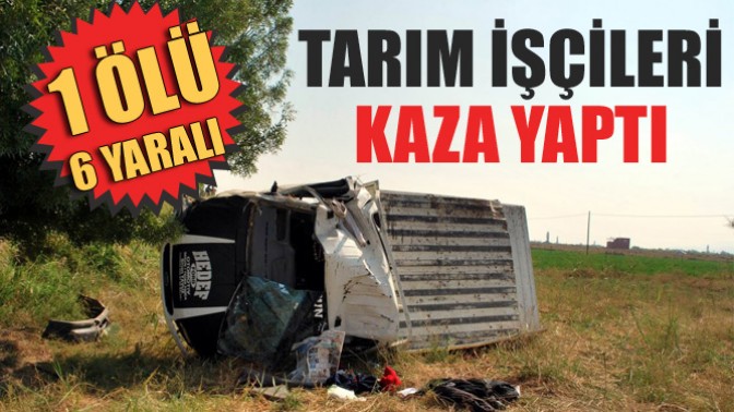 TARIM İŞÇİLERİ KAZA YAPTI: 1 ÖLÜ, 6 YARALI