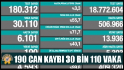 190 Can Kaybı, 30 Bin 110 Vaka