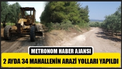 2 Ayda 34 Mahallenin Arazi Yolları Yapıldı