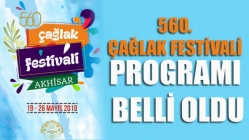 560. Çağlak Festivali Programı Belli Oldu