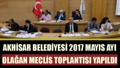 Akhisar Belediyesi 2017 Mayıs Ayı olağan meclis toplantısı yapıldı