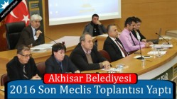 Akhisar Belediyesi Aralık Ayı Meclis Toplantısı Yapıldı