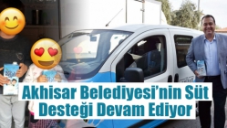 Akhisar Belediyesi’nin süt desteği devam ediyor