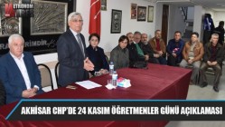 Akhisar CHP’de 24 Kasım Öğretmenler Günü Açıklaması