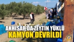 Akhisar’da Zeytin Yüklü Kamyon Devrildi: 2 Yaralı