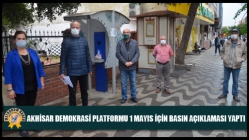 Akhisar Demokrasi Platformu 1 Mayıs İçin Basın Açıklaması Yaptı