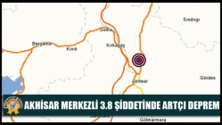 Akhisar Merkezli 3.8 Şiddetinde Artçı Deprem