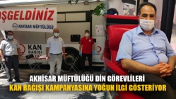 Akhisar Müftülüğü Din Görevlileri Kan Bağışı Kampanyasına Yoğun İlgi Gösteriyor