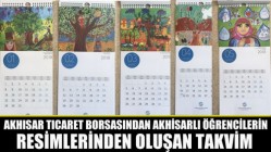 Akhisar Ticaret Borsasından Akhisarlı Öğrencilerin Resimlerinden Oluşan Takvim