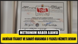 Akhisar Ticaret Ve Sanayi Odasında 5 Yıldızlı Hizmete Devam