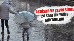 Akhisar Ve Çevresinde 24 Saatlik Yağış Miktarları