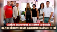 Akhisar Ziraat Odası Gazeteciler ve Basın Bayramında Metronom Yayıncılığı Ziyaret etti