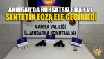 Akhisar'da Ruhsatsız Silah ve Sentetik Ecza Ele Geçirildi