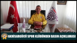 Akhisargücü Spor Klübünden Basın Açıklaması