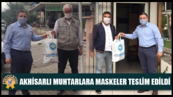 Akhisarlı Muhtarlara Maskeler Teslim Edildi