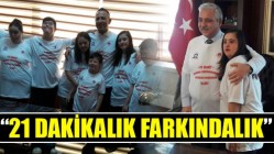 Akhisarlı özel çocuklara 21 dakikalık farkındalık