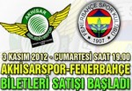 Akhisarspor, Fenerbahçe Maçı Biletleri Satışı Başladı