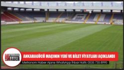 Ankaragücü Maçının Yeri Ve Bilet Fiyatları Açıklandı