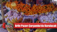 Arife Pazarı Çarşamba’da Kurulacak