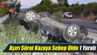 Aşırı Sürat Kazaya Sebep Oldu;1 Yaralı