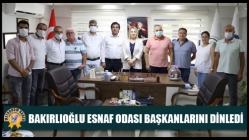 Bakırlıoğlu esnaf odası başkanlarını dinledi