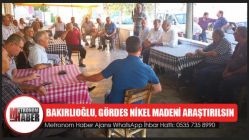 Bakırlıoğlu, Gördes Nikel Madeni Araştırılsın