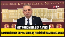 Bakırlıoğludan Chp 96. Kuruluş Yıldönümü Basın Açıklaması