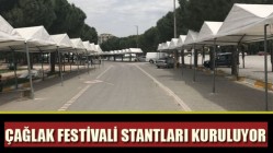 Çağlak Festivali stantları kuruluyor