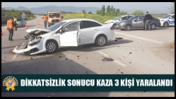 Dikkatsizlik Sonucu Kaza 3 Kişi Yaralandı