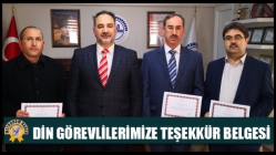 Din Görevlilerimize Teşekkür Belgesi