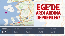 Ege'de ardı ardına depremler