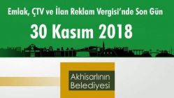 Emlak, ÇTV ve İlan Reklam Vergisi’nde Son Gün 30 Kasım