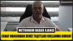 Esnaf Odasından deniz taşıtları kullanma kursu!