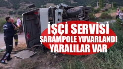 Freni boşalan işçi servisi şarampole yuvarlandı: 5 yaralı