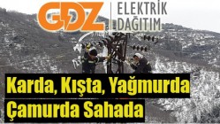 GDZ Elektrik Dağıtım karda, kışta, yağmurda, çamurda sahada