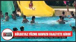 Gülbeyaz yüzme havuzu faaliyete girdi