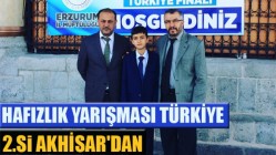 HAFIZLIK YARIŞMASI TÜRKİYE 2.Si AKHİSAR'DAN