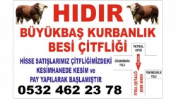 Hıdır Besi Çiftliğinde Kurbanlık Dana Satışlarımız Başlamıştır