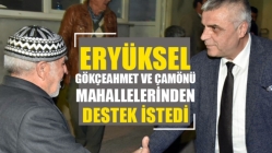 Hüseyin Eryüksel, Gökçeahmet ve Çamönü Mahallelerinden destek istedi