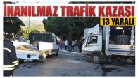 İnanılmaz trafik kazası: 13 yaralı