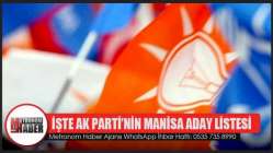 İŞTE AK PARTİ’NİN MANİSA ADAY LİSTESİ