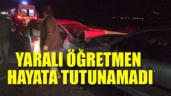 Kazadaki yaralı öğretmen hayata tutunamadı