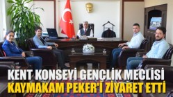 Kent Konseyi Gençlik Meclisi Kaymakam Peker'i Ziyaret Etti