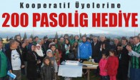 Kooperatif Üyelerine 200 Pasolig Hediye Edildi