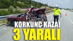 Korkunç Kaza! 3 Yaralı