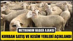 Kurban Satış Ve Kesim Yerleri Açıklandı