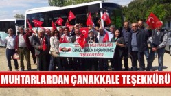 Muhtarlardan Çanakkale Teşekkürü