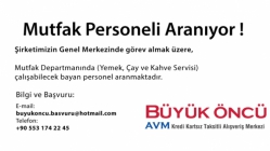 Mutfak personeli Aranıyor